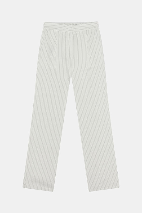 Ekru Bol Paça Kadın Pantolon