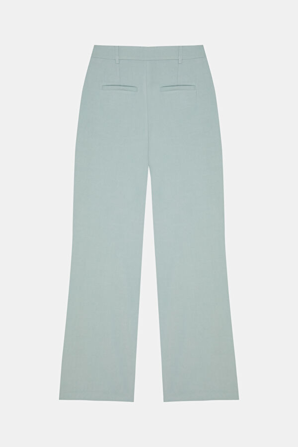 Aqua Green Wide Leg Women's Trousers 2