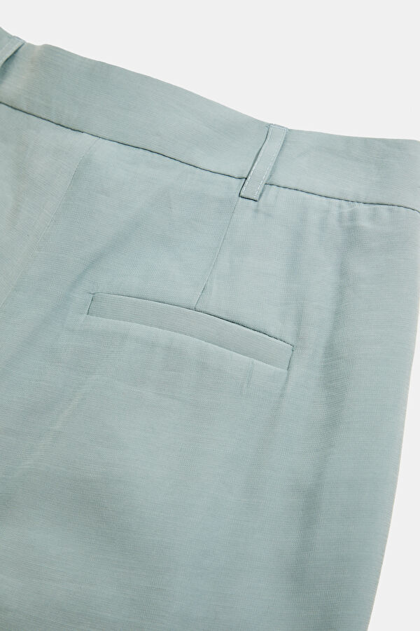 Aqua Green Wide Leg Women's Trousers 5