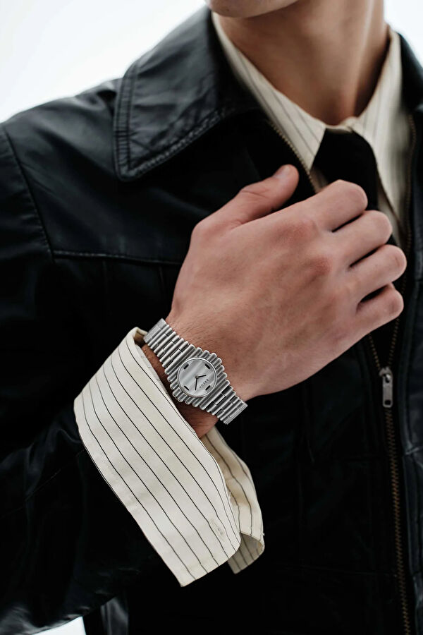 Coda Silver and Metal Bracelet Saat 6