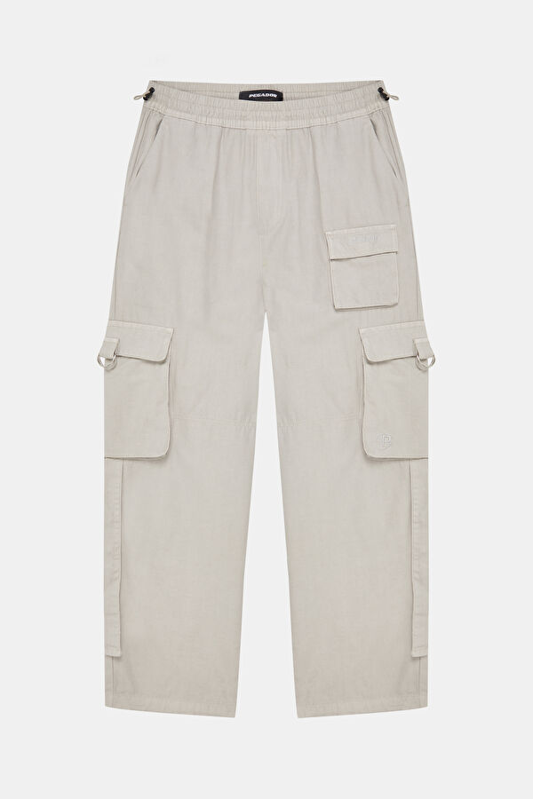 Relax Fit Light Grey Wide Leg Men's Trousers