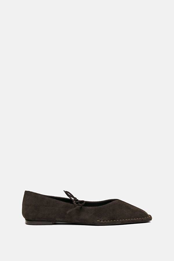 Sway Suede Chocolate Kahve Babet