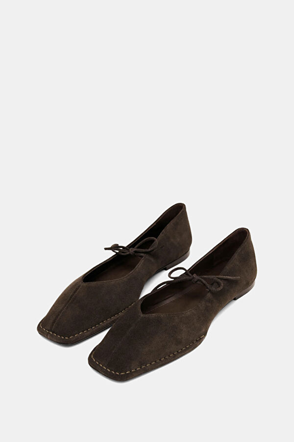 Sway Suede Chocolate Kahve Babet 2