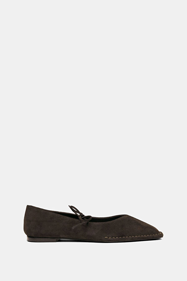 Sway Suede Chocolate Kahve Babet 3