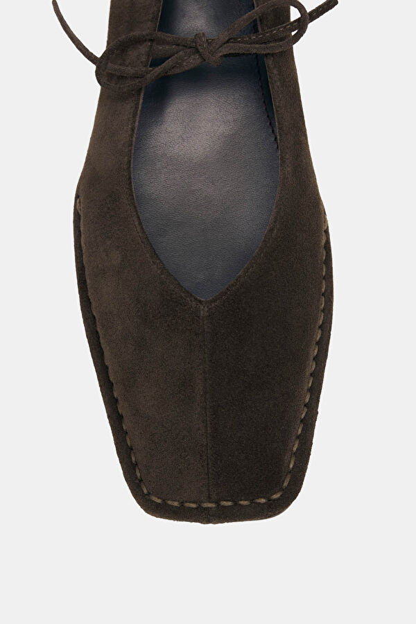 Sway Suede Chocolate Kahve Babet 5