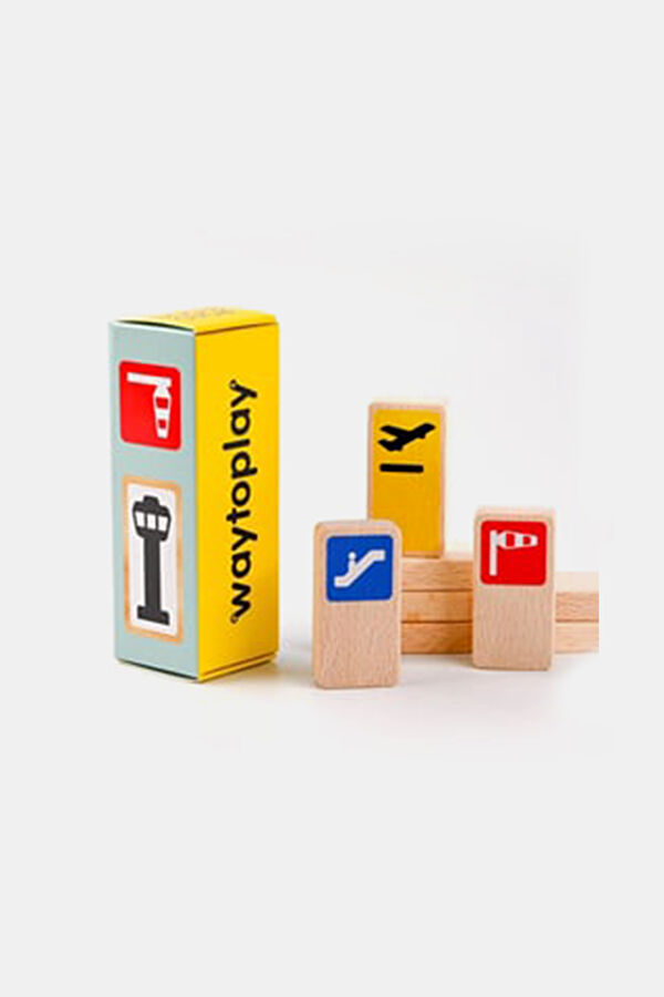Roadblocks Set Airport Signs