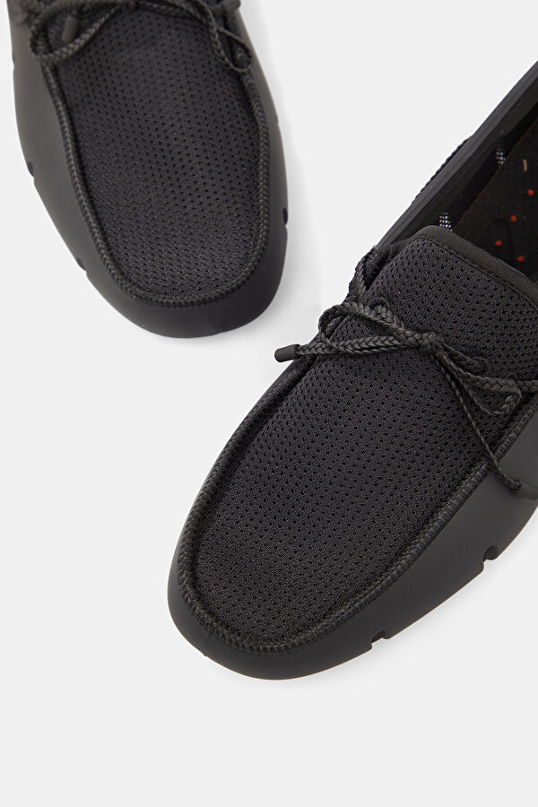Braided Lace Loafer Siyah Erkek Ayakkabı 4