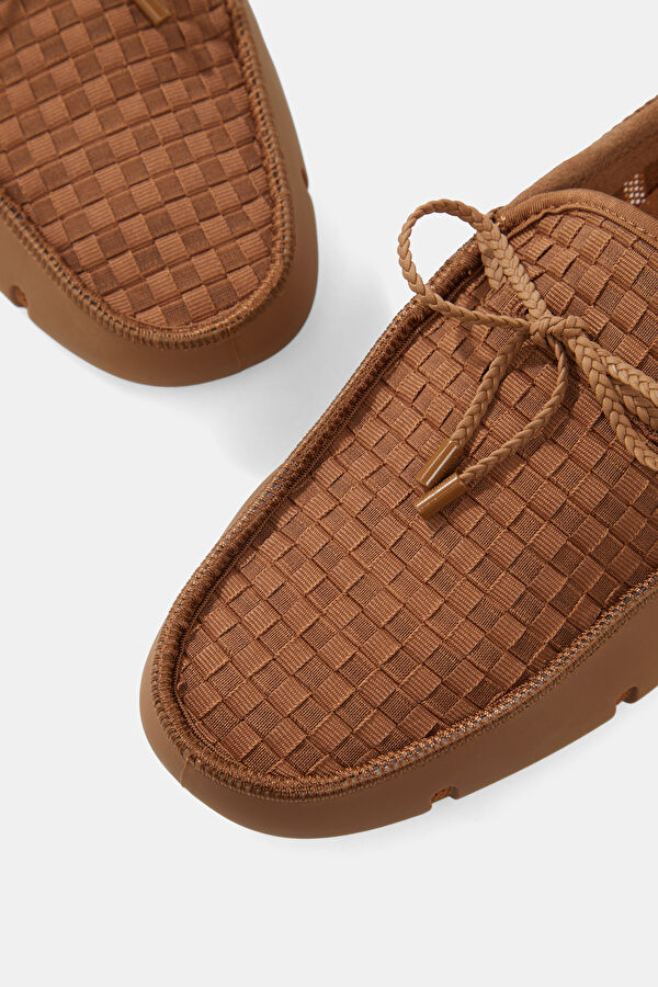 Woven Driver Tan Men's Shoes 4