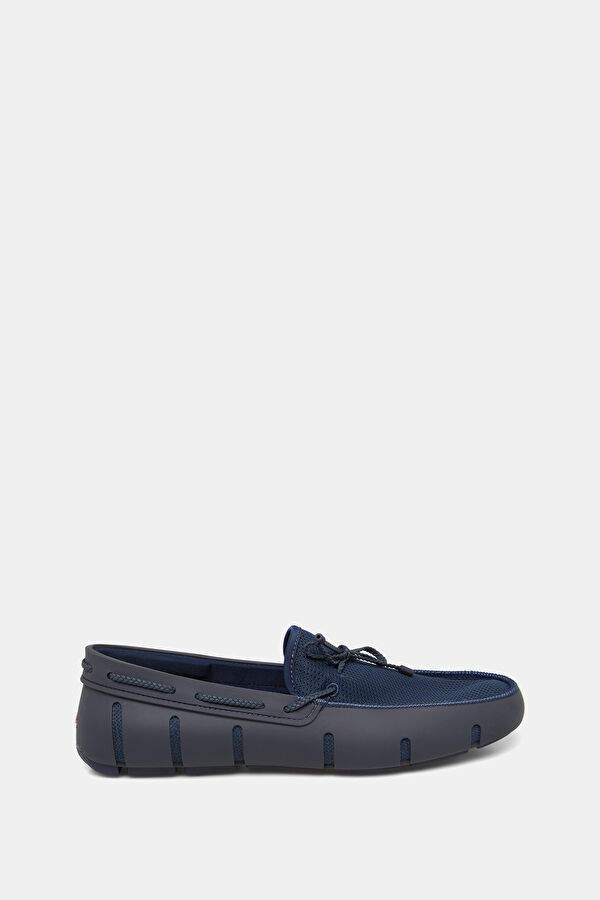 Braided Lace Loafer Navy Blue Men's Shoes