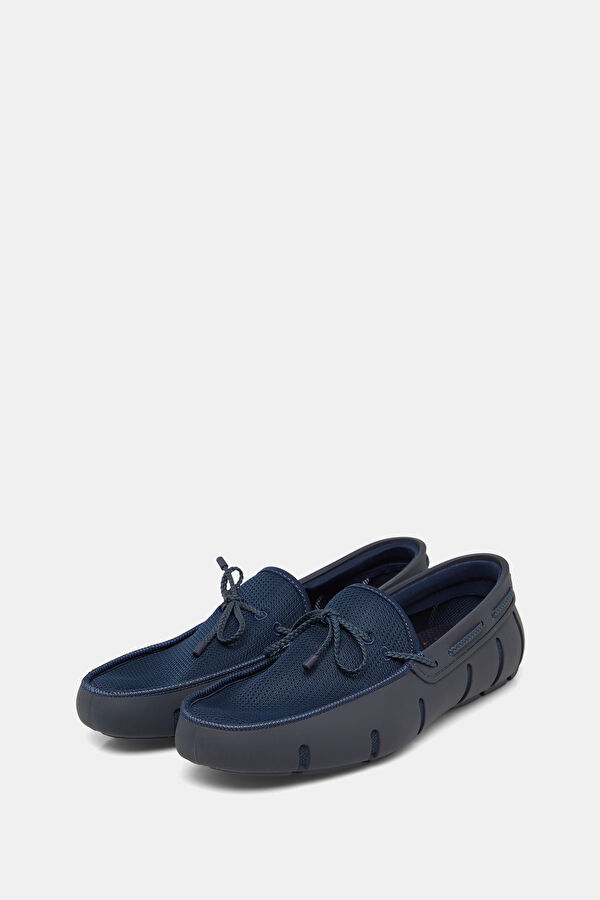 Braided Lace Loafer Navy Blue Men's Shoes 2
