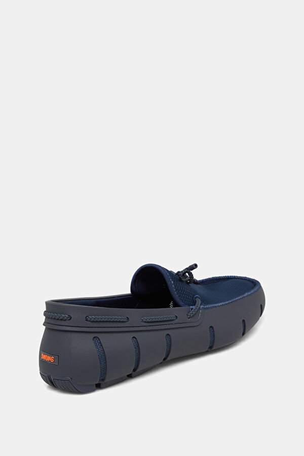 Braided Lace Loafer Navy Blue Men's Shoes 3