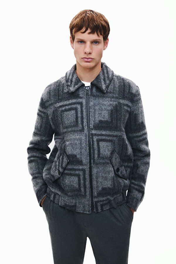 Grey Wool Men's Jacket