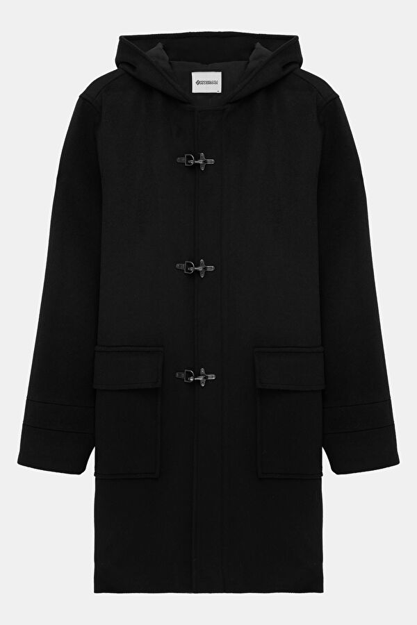 Black Wool Men's Coat
