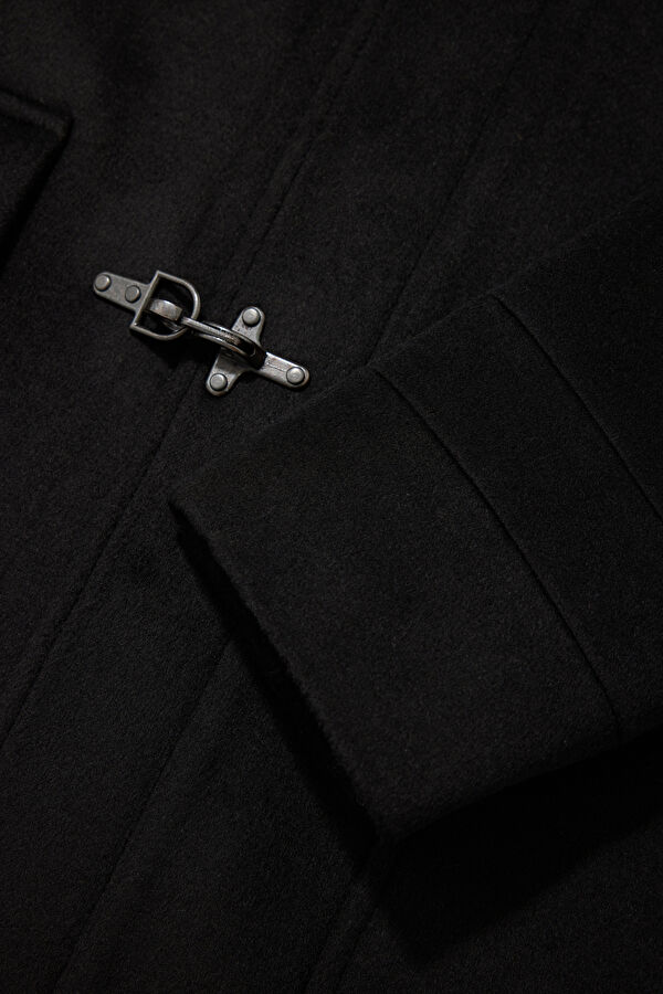 Black Wool Men's Coat 4