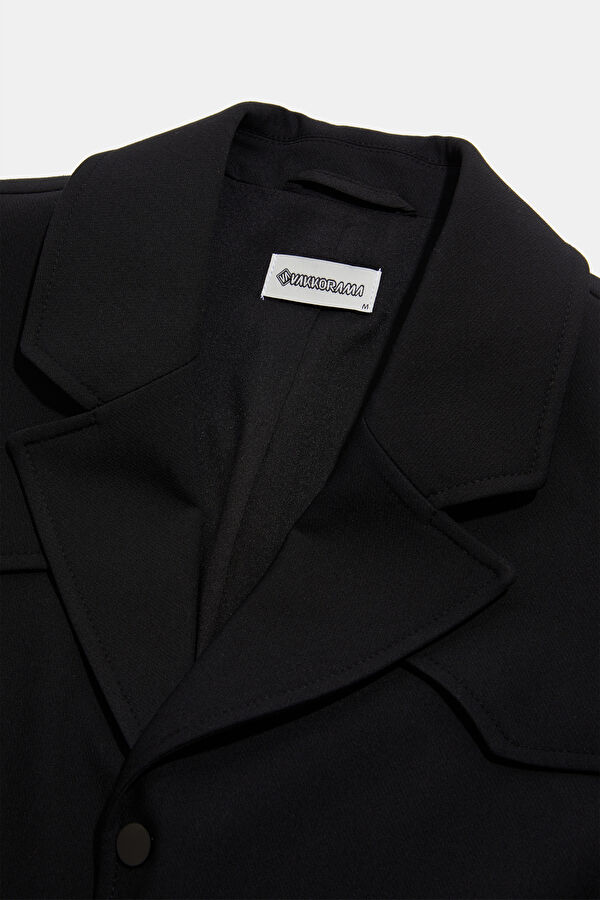 Black Snap Button Men's Jacket 3