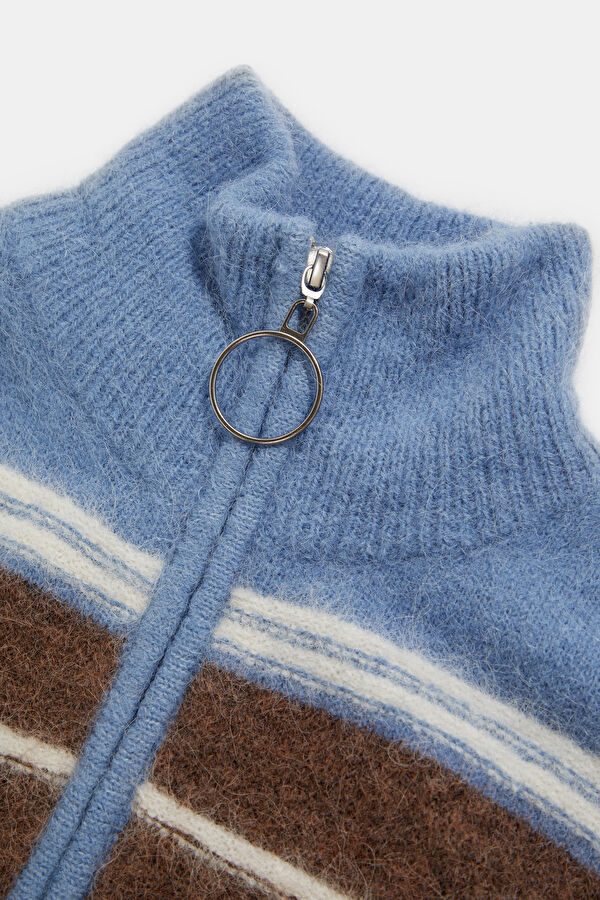 Blue Wool Women's Cardigan 3