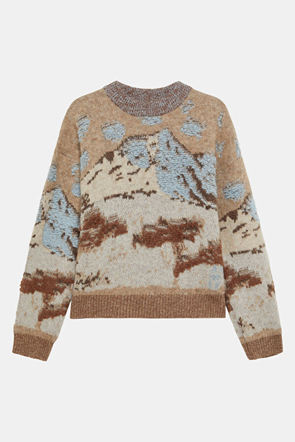 Beige Wool Women's Sweater