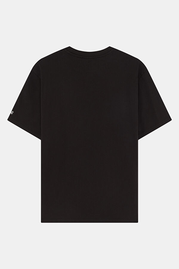 X Aries Relax Fit Black Crew Neck Printed Men's T-Shirt 2
