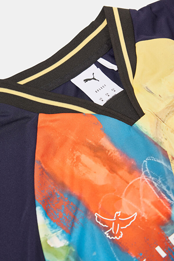 X Kidsuper Graphic Oversize Çok Renkli V Yaka Baskılı Erkek T-Shirt 3
