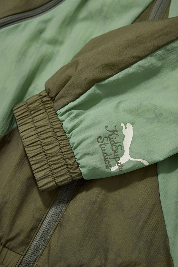 X Kidsuper Windbreaker Khaki Zip-Up Men's Jacket 4