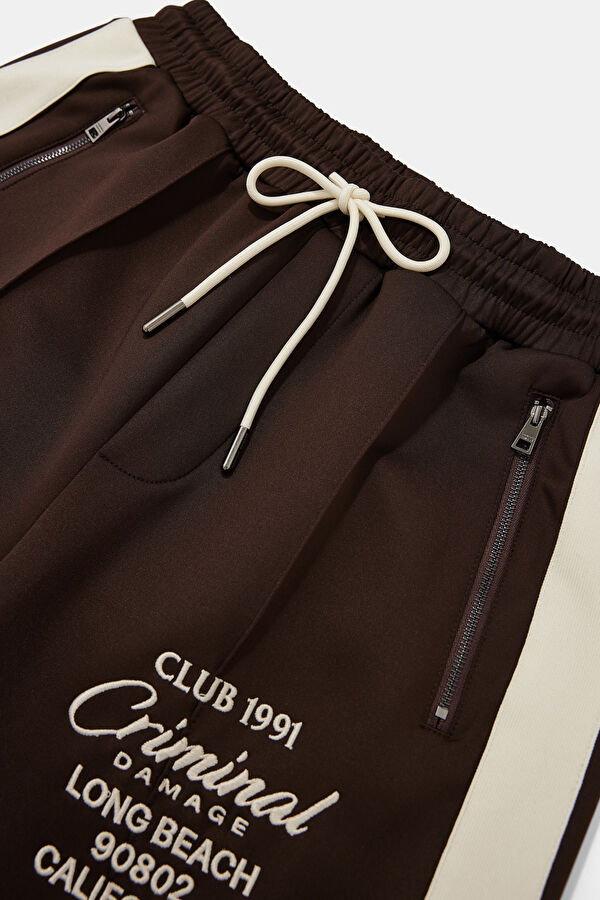 Kahve Boru Paça Spor Erkek Pantolon 3