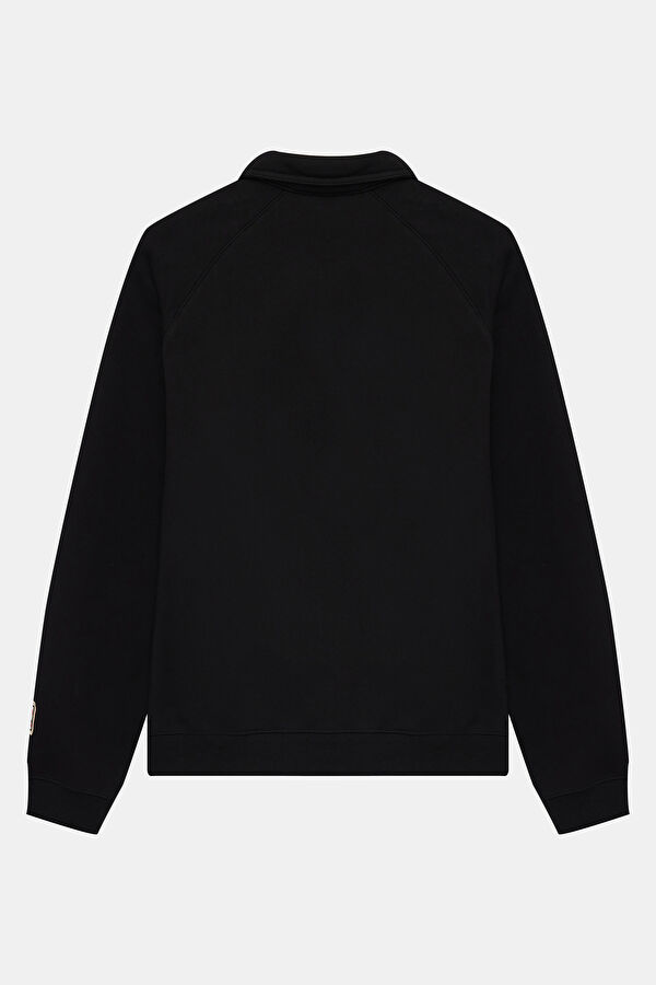 Black Oversize Polo Collar Men's Sweatshirt 2