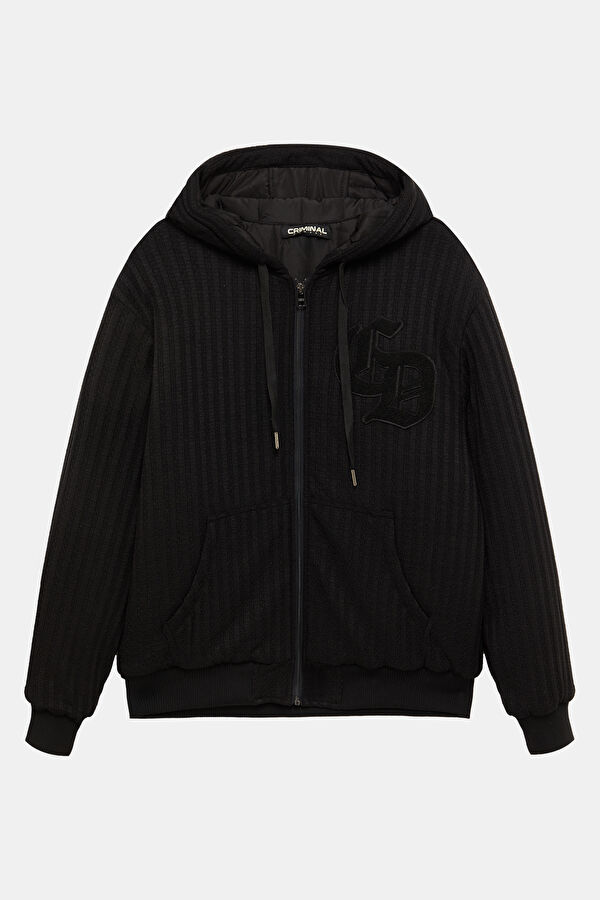 Black Hooded Men's Sweatshirt