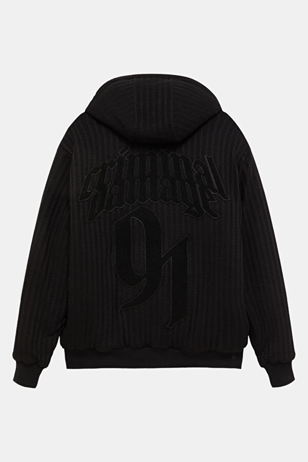 Black Hooded Men's Sweatshirt 2