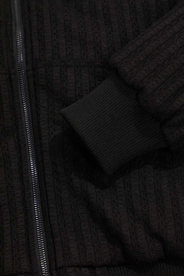 Black Hooded Men's Sweatshirt 4