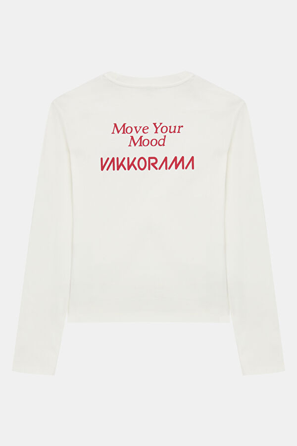 Off-white crew neck printed women's T-shirt 2