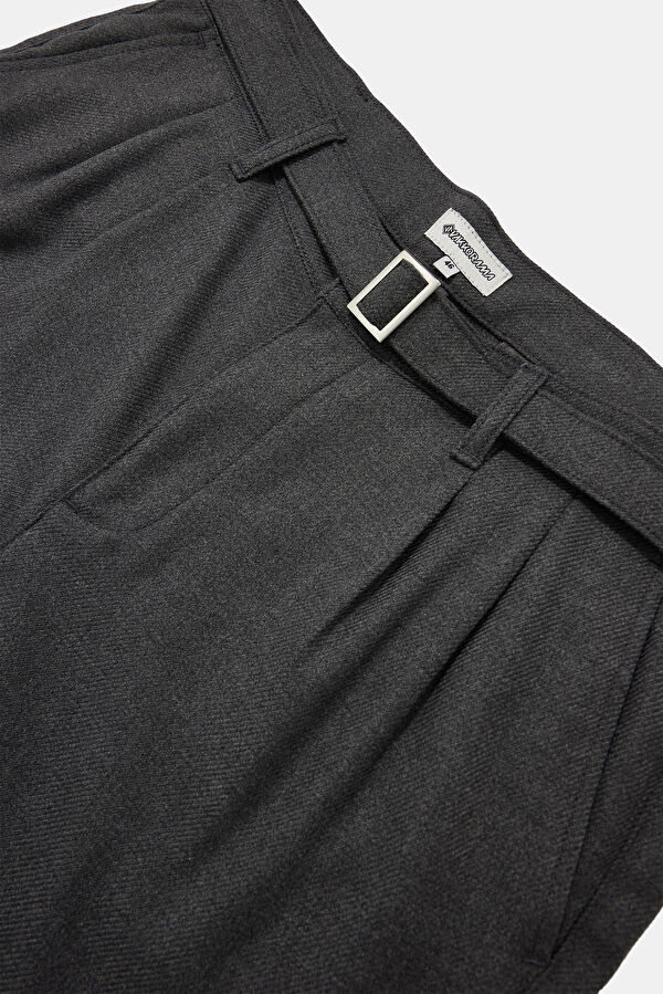 Grey Melange Straight Leg Men's Trousers 5