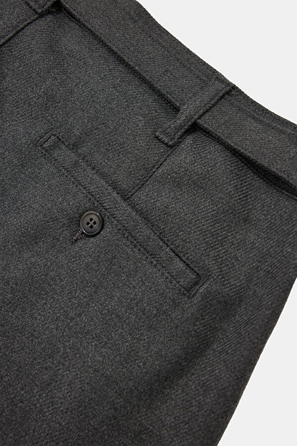Grey Melange Straight Leg Men's Trousers 6