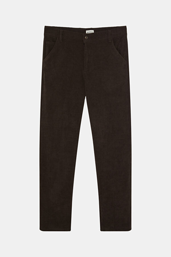 Dark Brown Straight Leg Men's Trousers