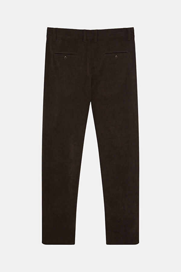 Dark Brown Straight Leg Men's Trousers 2