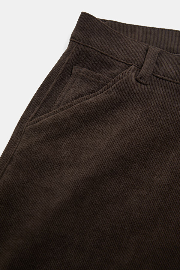 Dark Brown Straight Leg Men's Trousers 4