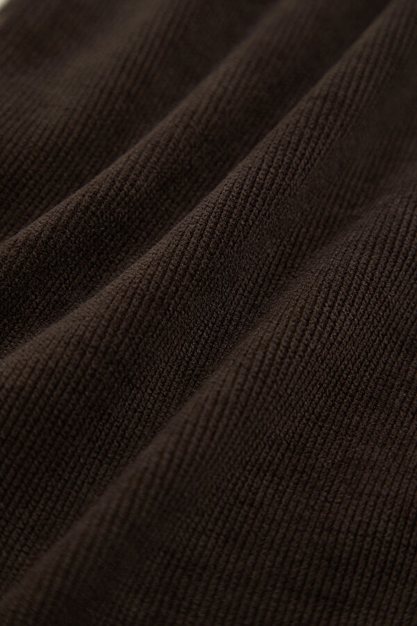 Dark Brown Straight Leg Men's Trousers 5
