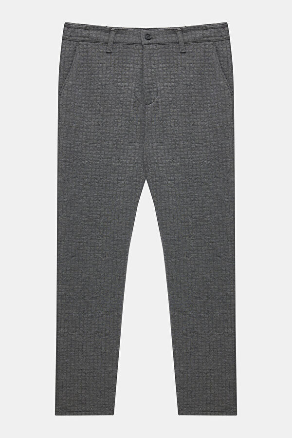 Grey Straight Leg Men's Trousers