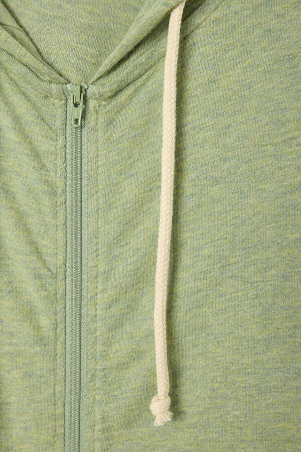 Haki Kapuşonlu Kadın Sweatshirt 2