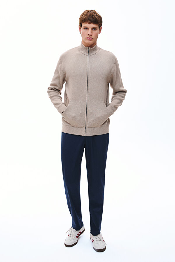 Navy Blue Straight Leg Men's Trousers