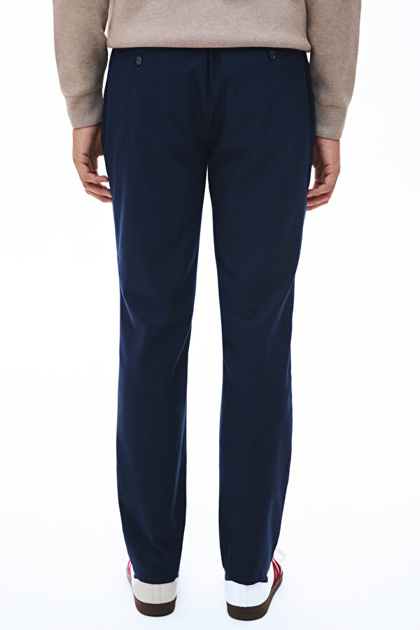 Navy Blue Straight Leg Men's Trousers 3