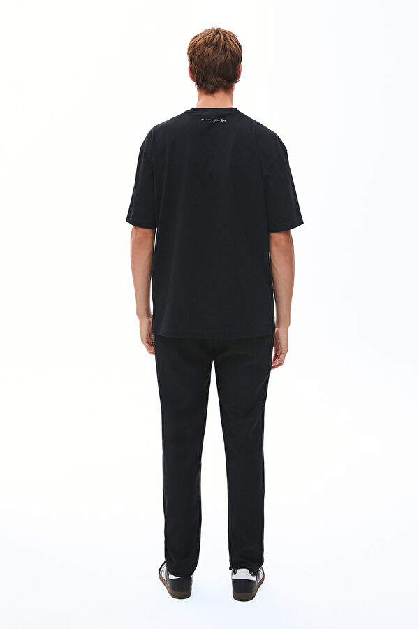 Black Straight Leg Men's Trousers 2