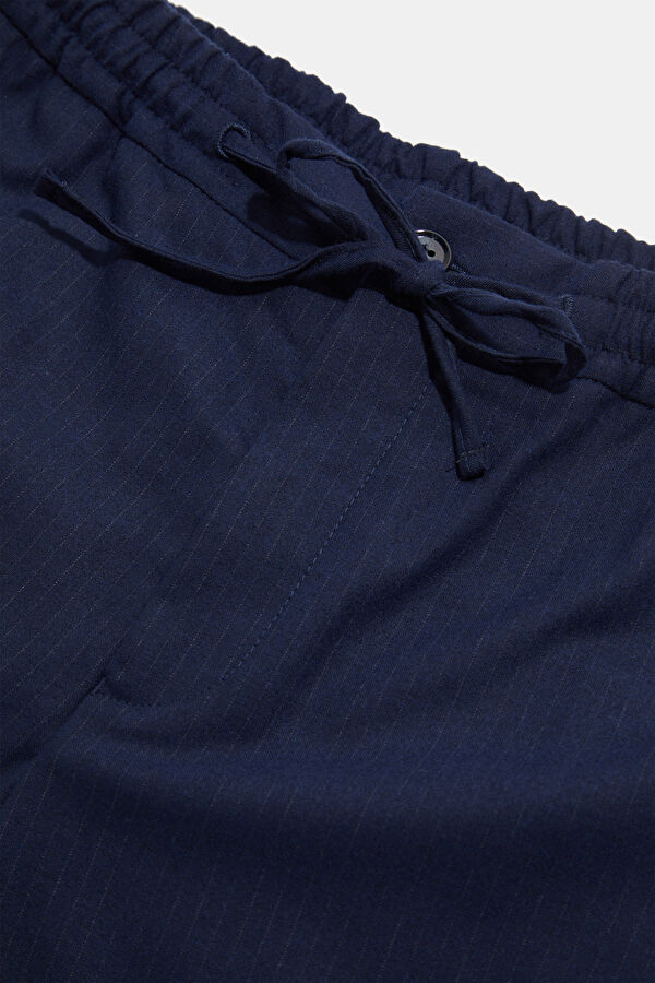 Navy Blue Straight Leg Men's Trousers 6