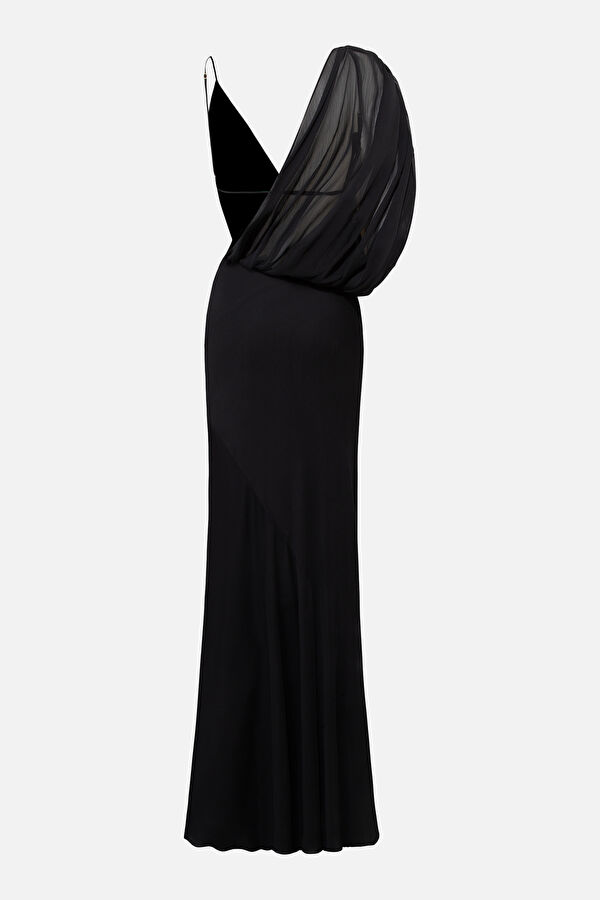 Siyah Maxi Elbise 2