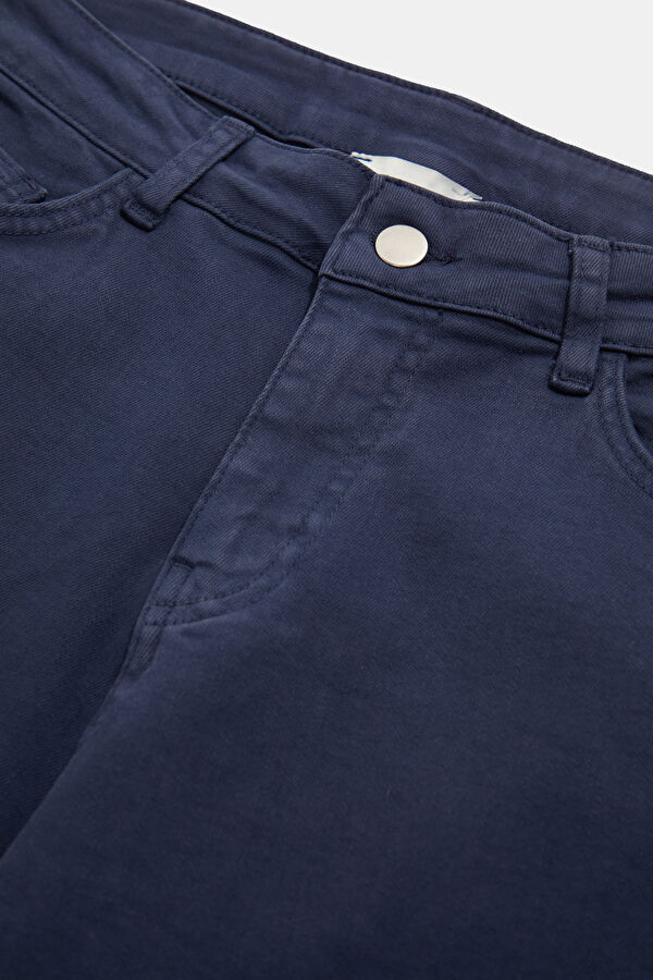 Navy Straight Men's Trousers 3