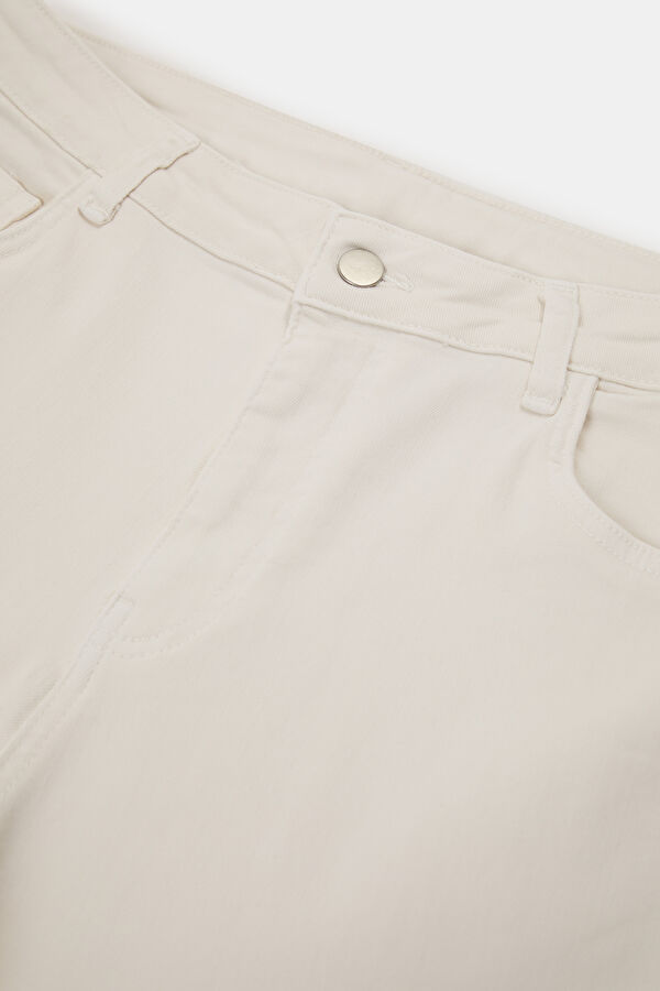 Ecru Straight Leg Women's Trousers 3