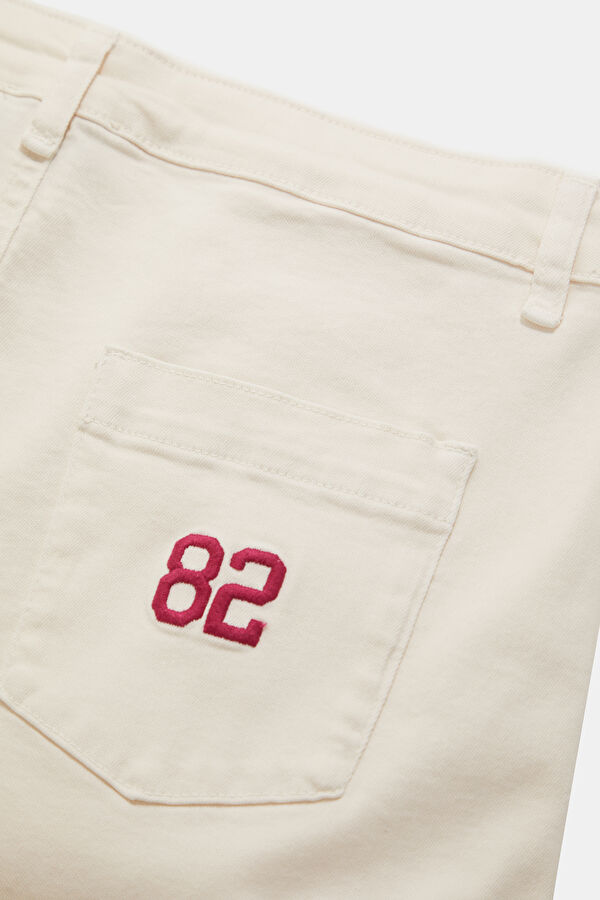 Ecru Straight Leg Women's Trousers 6