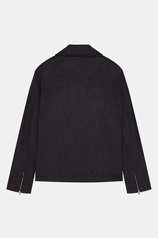 Navy Blue Zip-Up Men's Jacket 2