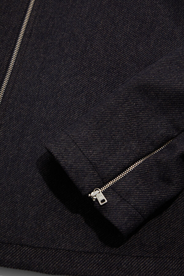 Navy Blue Zip-Up Men's Jacket 4