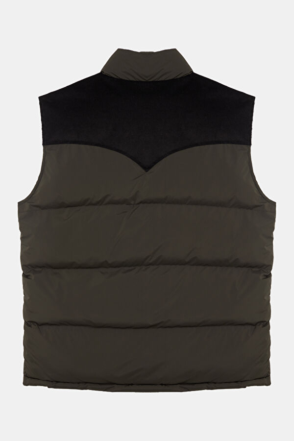 Khaki Men's Vest with Garni Detail 2