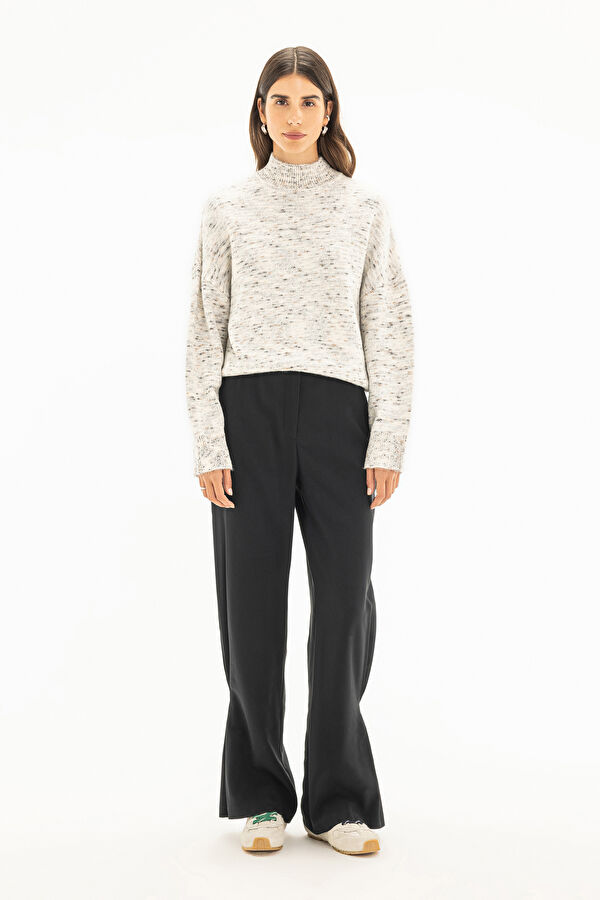 Black Straight Leg Women's Trousers